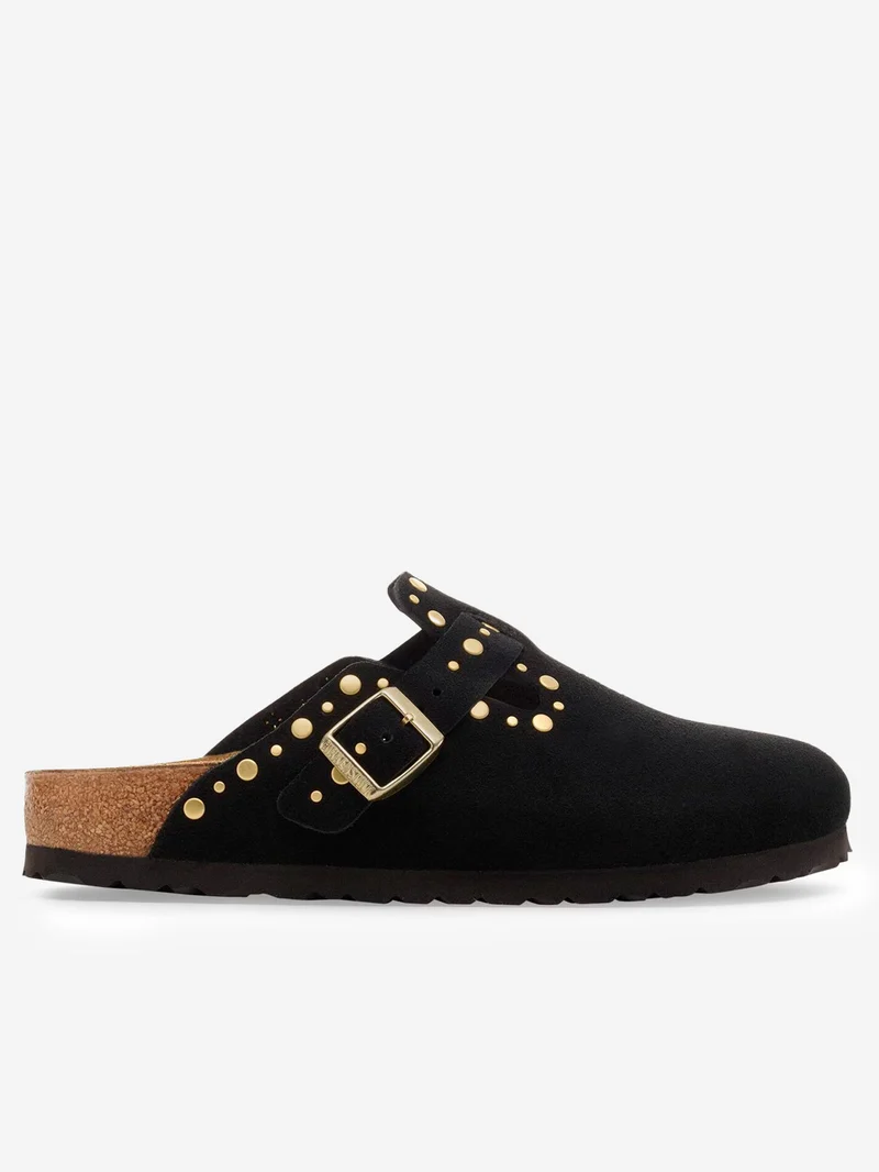 Sandali Boston Rivet neri con borchiette metalliche