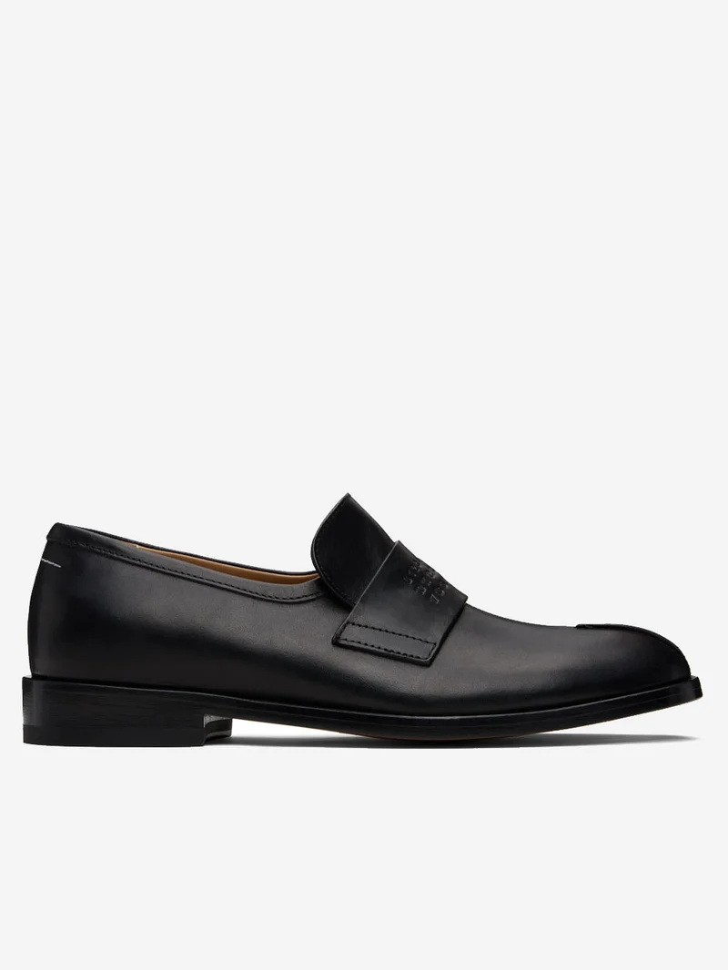 Mocassini New Classic Stitch in pelle nera