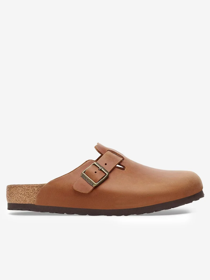 Sandali Boston in pelle oliata cognac