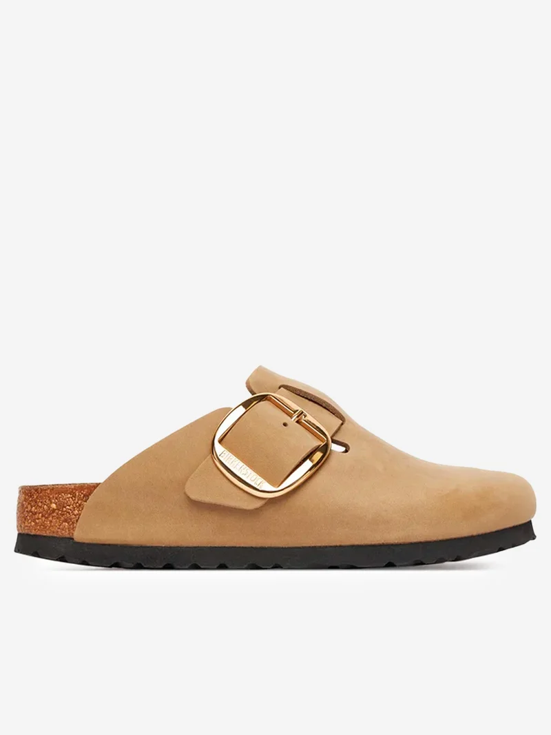 Boston Big Buckle in pelle oliata marrone tabacco
