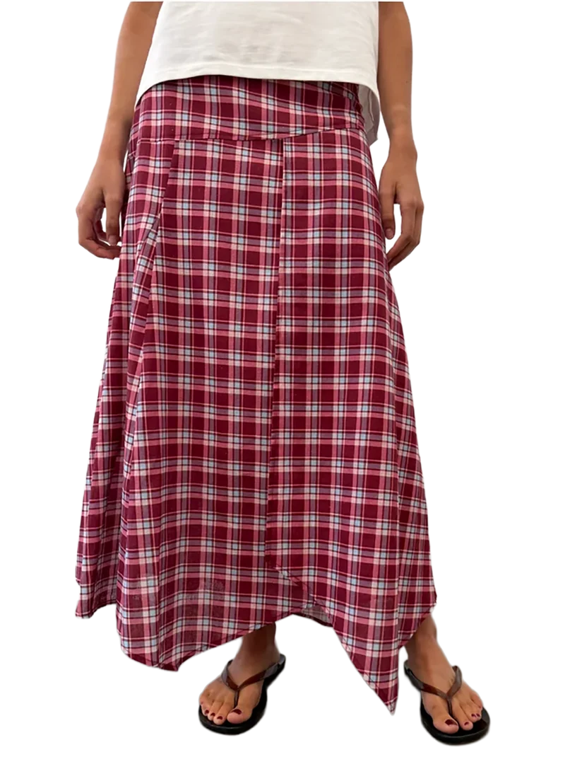 Falda Asimétrica Cuadros