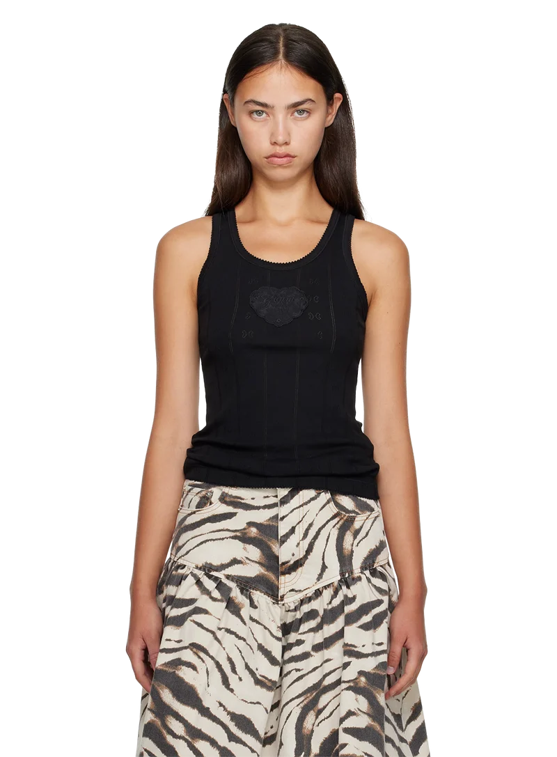 Tank Top Compact Pointelle Rib