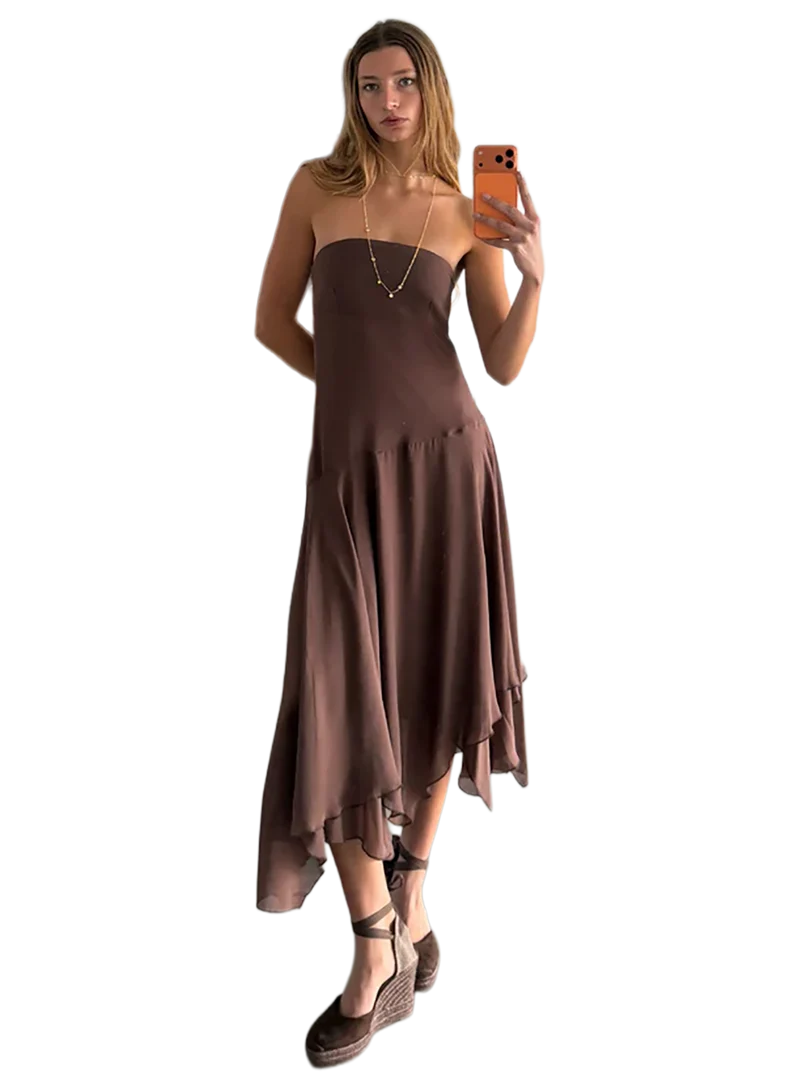 Vestido Capa Marrón