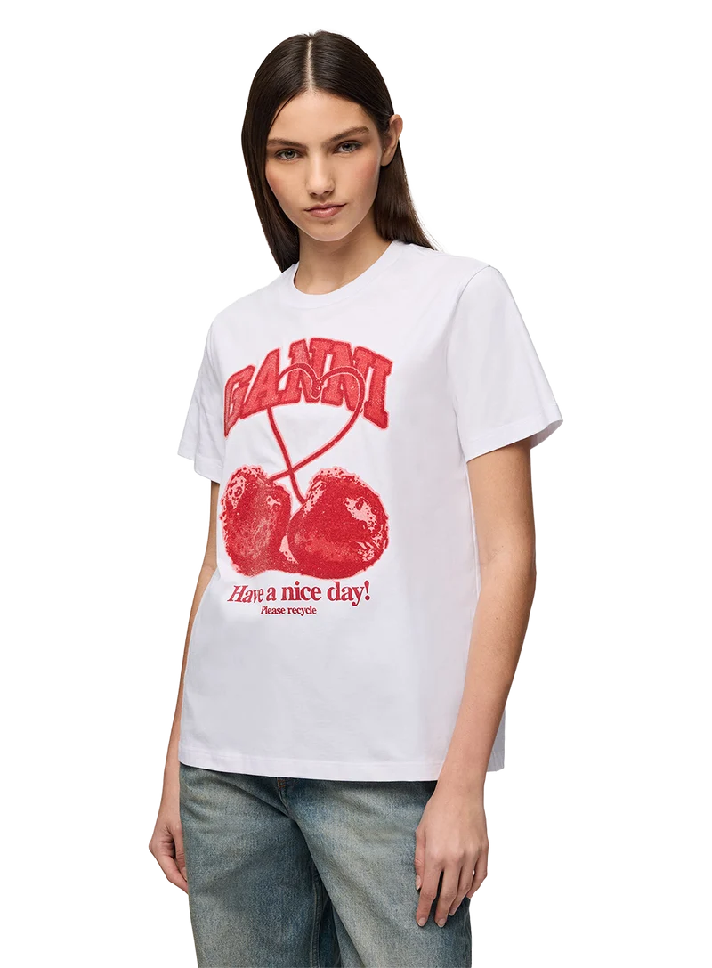 Camiseta Basic Cotton Jersey Cherry With Caviar