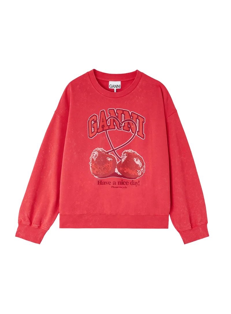 Sudadera Isoli Wash Effect Cherry