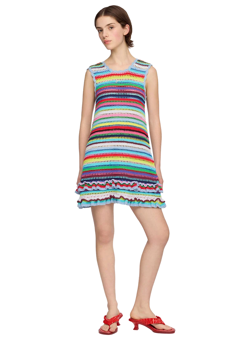 Vestido Cotton Crochet A-line