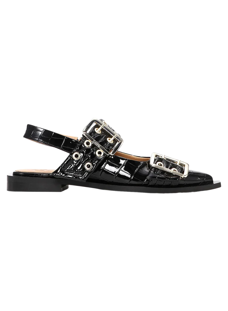 Bailarinas Feminine Buckle Croco