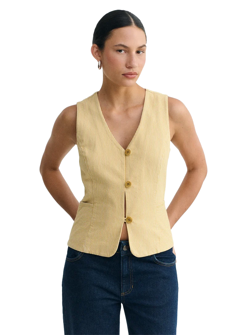 Chaleco Rayas Amarillo Alisa