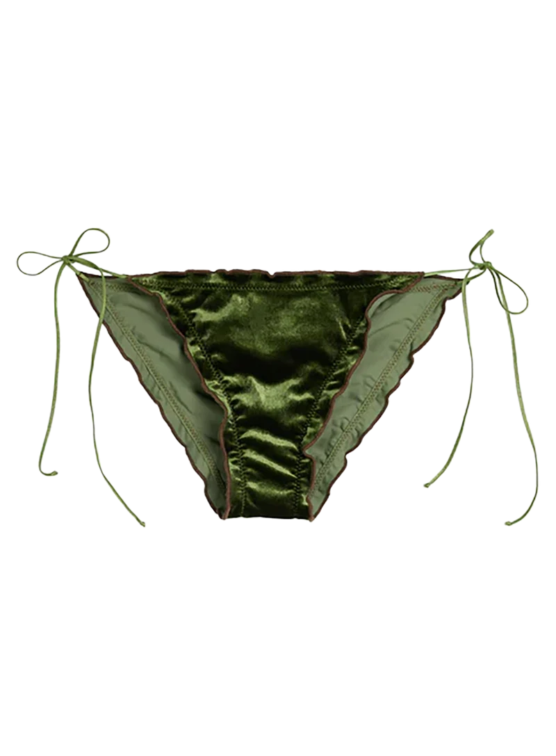 Bikini braguita Ondas Lazos Terciopelo