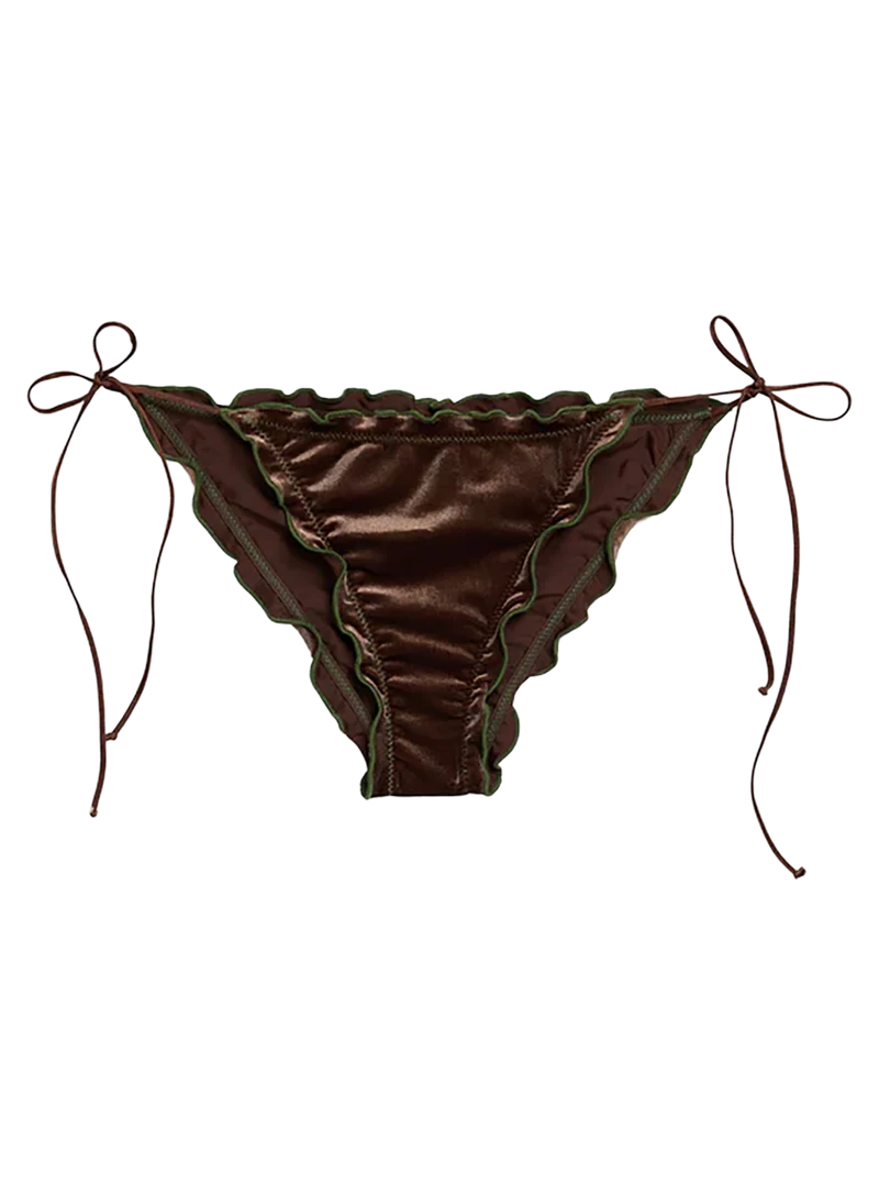 Bikini braguita Ondas Lazos Terciopelo