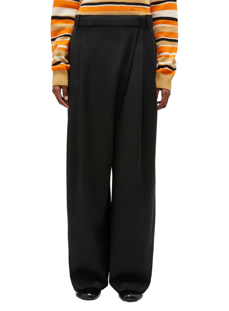 Pantalones Calendered De Lana