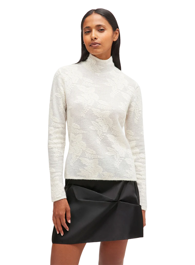 Jersey Sheer Flower Jacquard