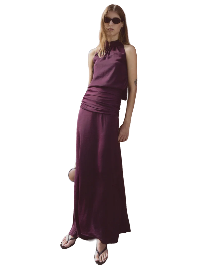 Falda Elise Plum