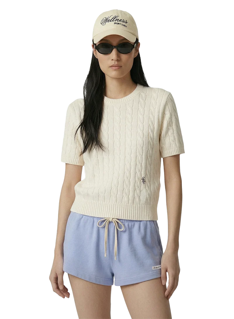 Top Punto Src Cotton Cableknit