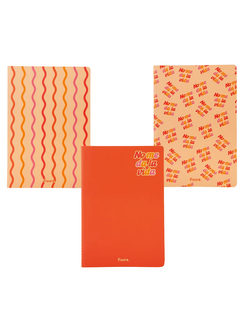 Libreta A5 "no Me Da La Vida" Pack De 3