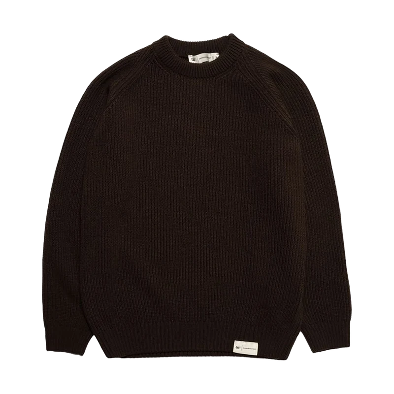 Jersey Ribbed Knit Crewneck