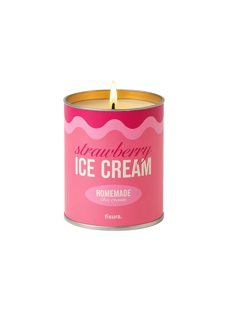Vela Metal Lata "strawberry Ice Cream"