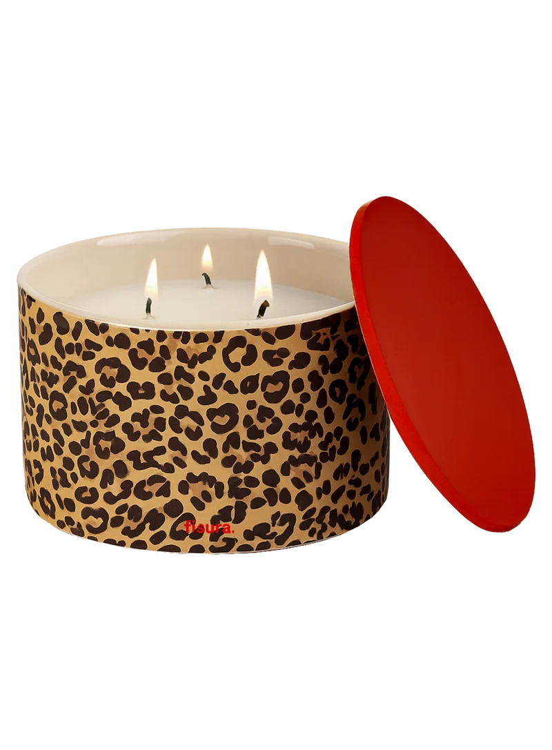 Vela Ceramica Leopardo