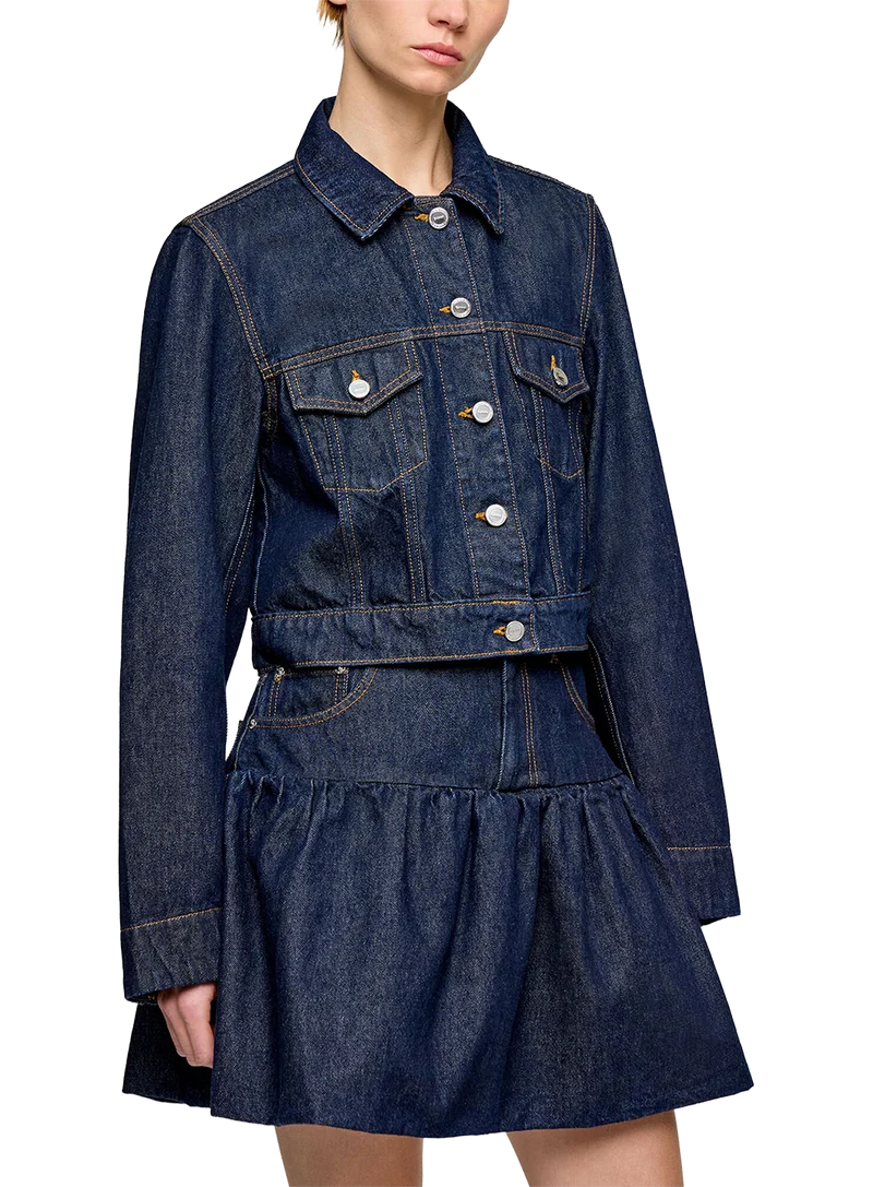 Chaqueta Rinse Denim Cropped