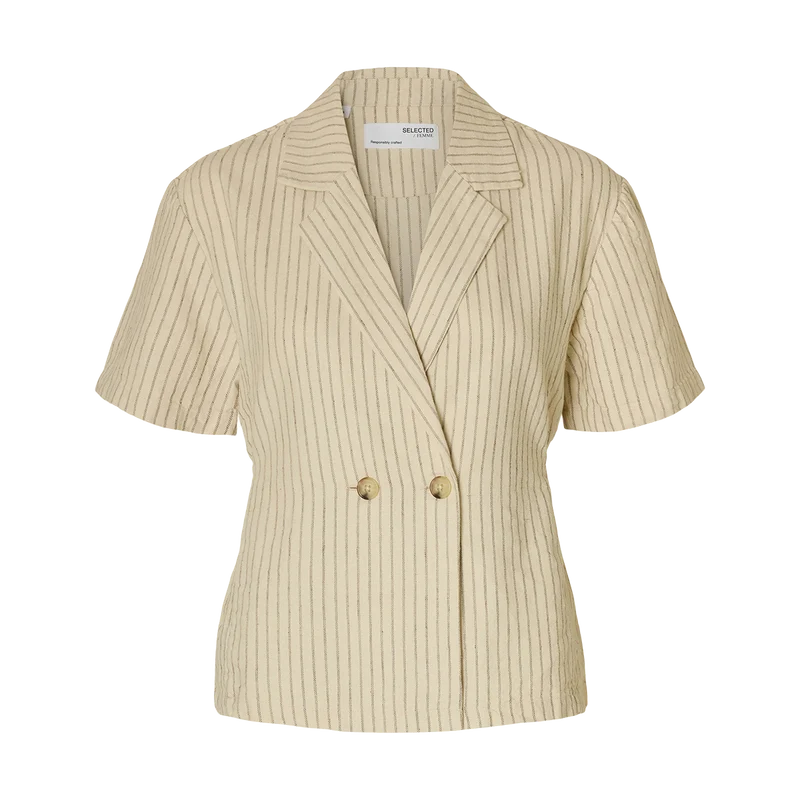 Top Slfjohanne Ss Striped Belted Revers