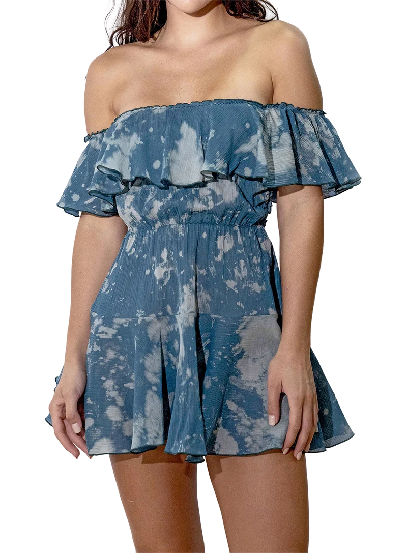 Vestido Mini Volantes Tie Ocean