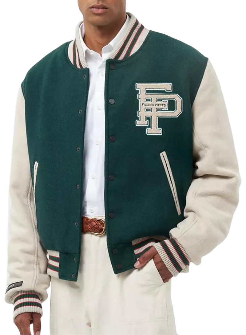 Varsity Jacket, Green, Xl
