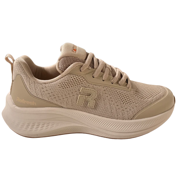 MUJER DEPORTIVA ZAPATO TEXTIL BEIGE
