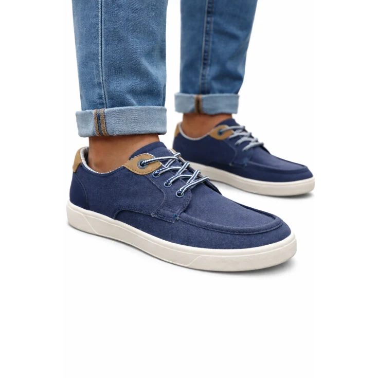 HOMBRE CASUAL ZAPATO CRO TEXTIL NAVY