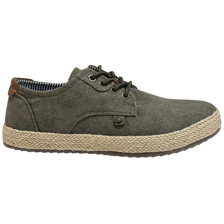 HOMBRE CASUAL ZAPATO CRO LONA KAKI