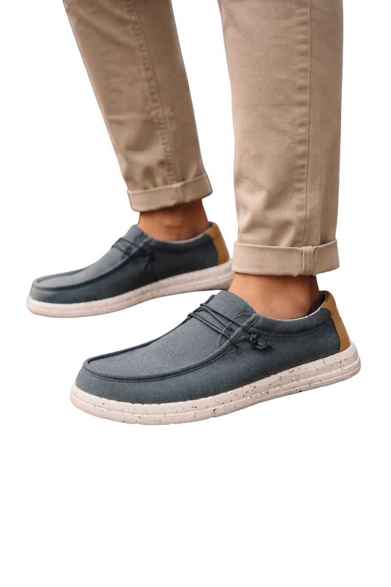 HOMBRE CASUAL ZAPATO CRO LONA NAVY