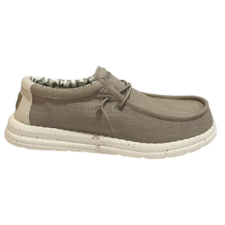 HOMBRE CASUAL ZAPATO CRO LONA TAUPE