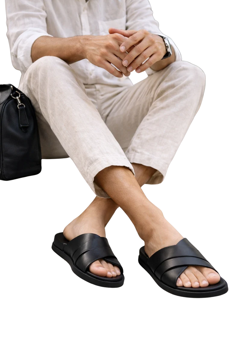 HOMBRE SANDALIA CRO - C. NEGRO