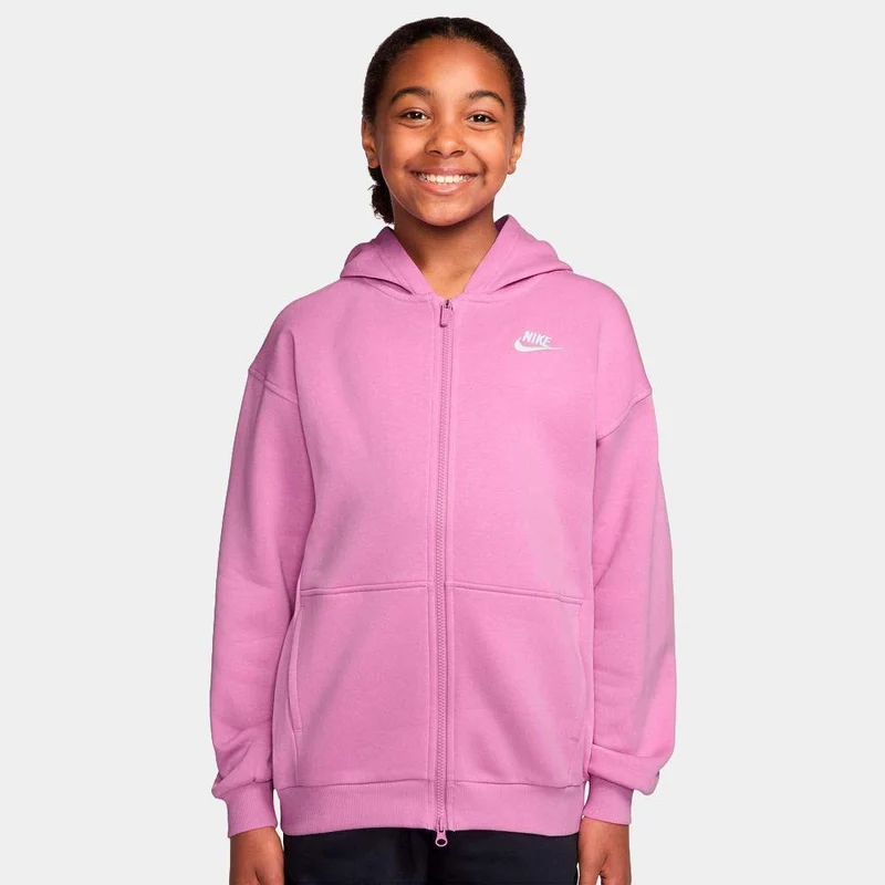 Sudadera Nike Sportswear Club Fleece Con Capucha Con Cremallera Completa Oversize - Niña