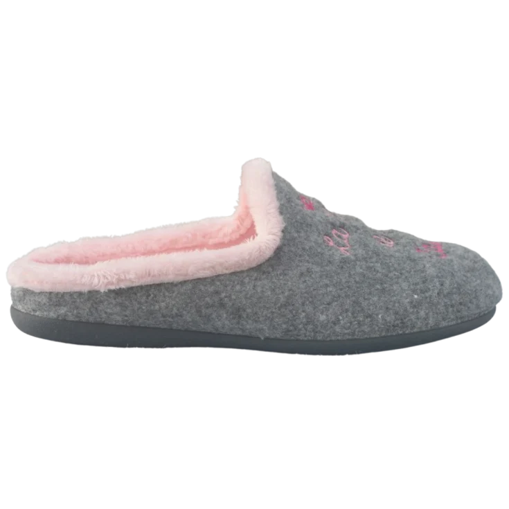 MUJER ZAPATILLAS DE ESTAR POR CASA ALIZA PICOS GRIS