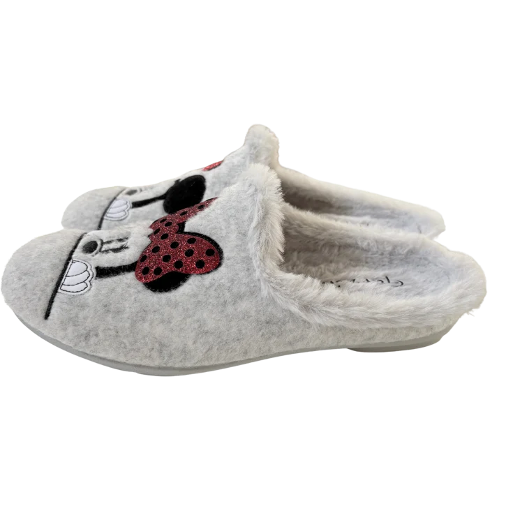 MUJER ZAPATILLAS DE ESTAR POR CASA PICOS (B. RATON / RATITA) MARFIL-GRI