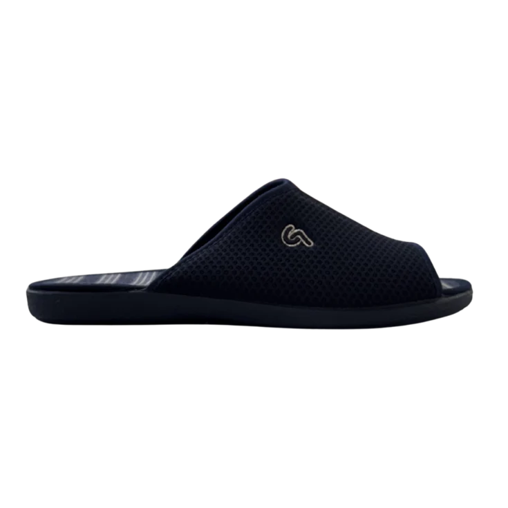 HOMBRE ZAPATILLAS DE ESTAR POR CASA LICRA TOPOS (B. LOGO PL. LUREA) MARI
