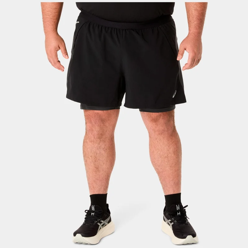 Short Asics Road 2n1 5in Hombre
