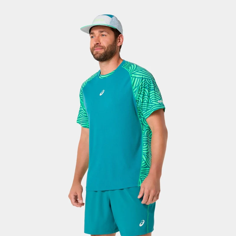 Camiseta Asics Padel Court All Over Print Ss Top Hombre