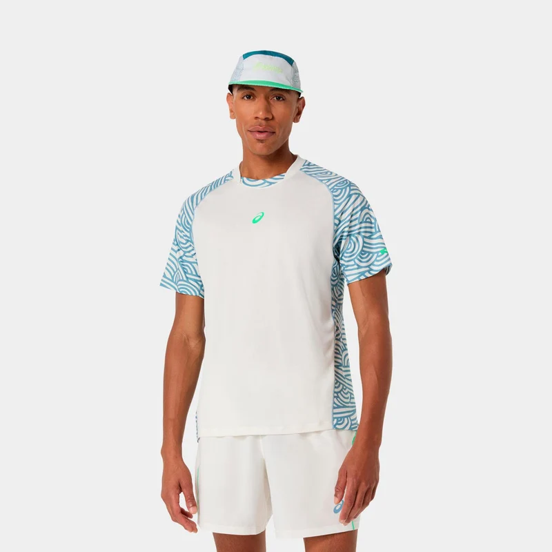 Camiseta Asics Padel Court All Over Print Ss Top Hombre