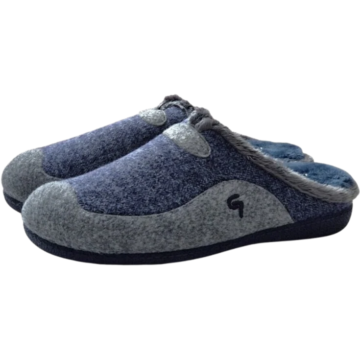 HOMBRE ZAPATILLAS DE ESTAR POR CASA LUZON MARINO-GRIS OSC