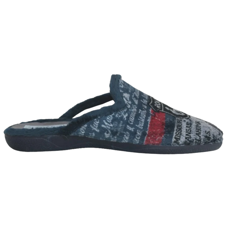 HOMBRE ZAPATILLAS DE ESTAR POR CASA RUTA 66 MARINO