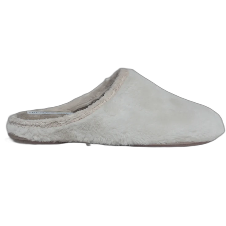 MUJER ZAPATILLAS DE ESTAR POR CASA PELITOS BEIG