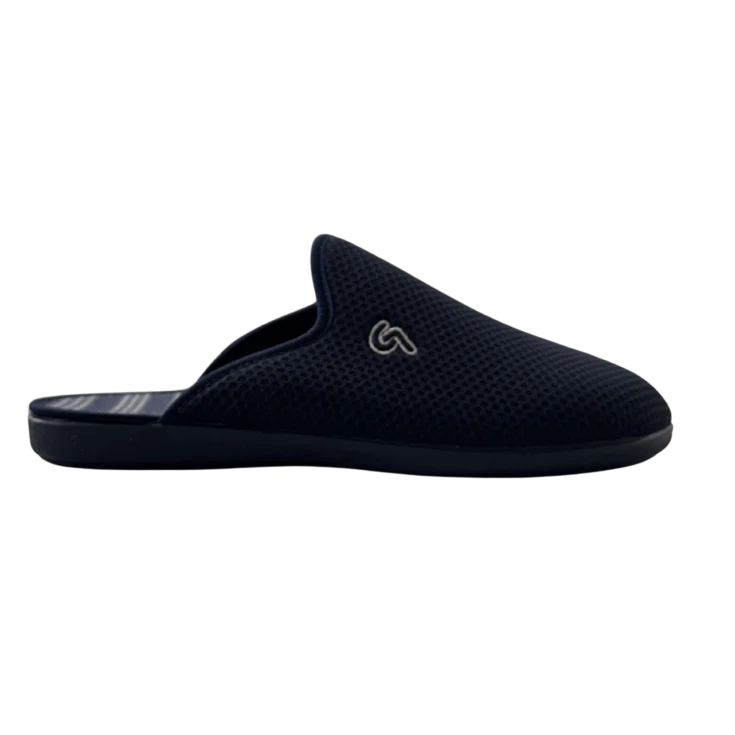 HOMBRE ZAPATILLAS DE ESTAR POR CASA LICRA TOPOS LOGO G MARINO