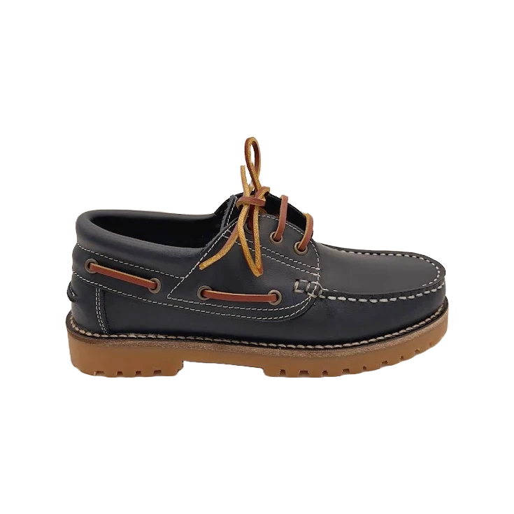 NÁUTICOS CLÁSICOS BENAVENTE UNISEX CORDONES PIEL PULL MARINO