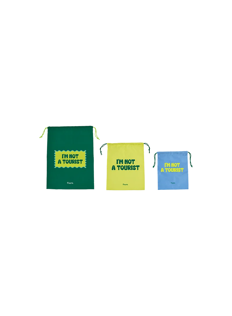 Bolsas De Viaje "i´m Not A Tourist" Pack De 3