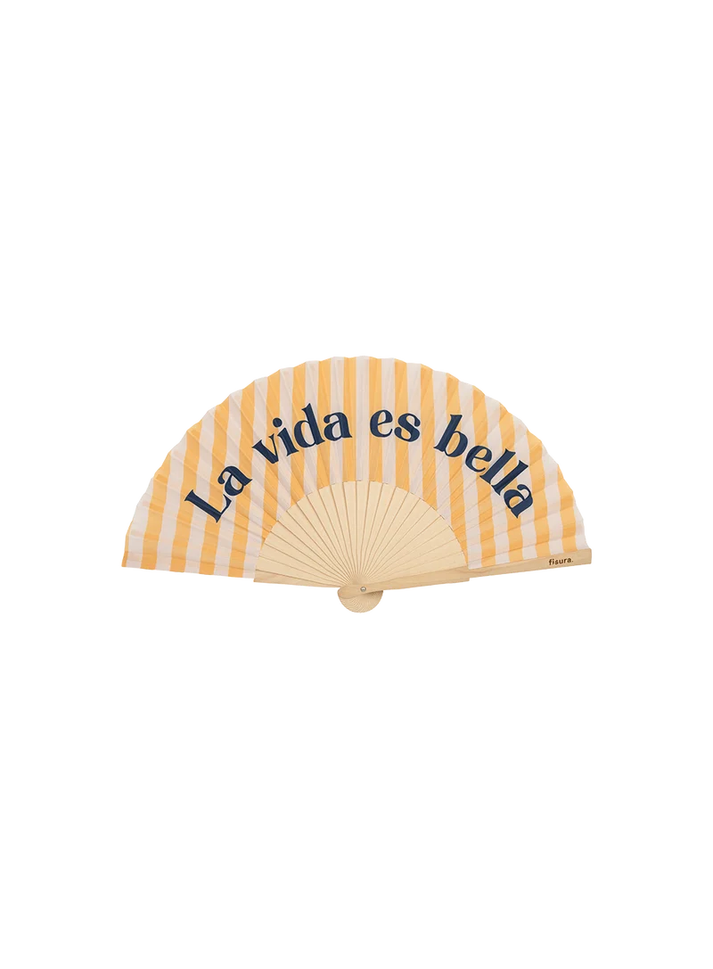 Abanico "la Vida Es Bella"