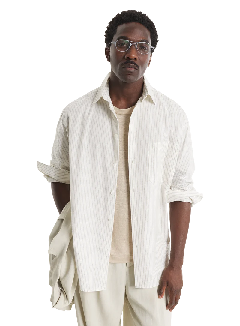 Camisa Striped Oversize