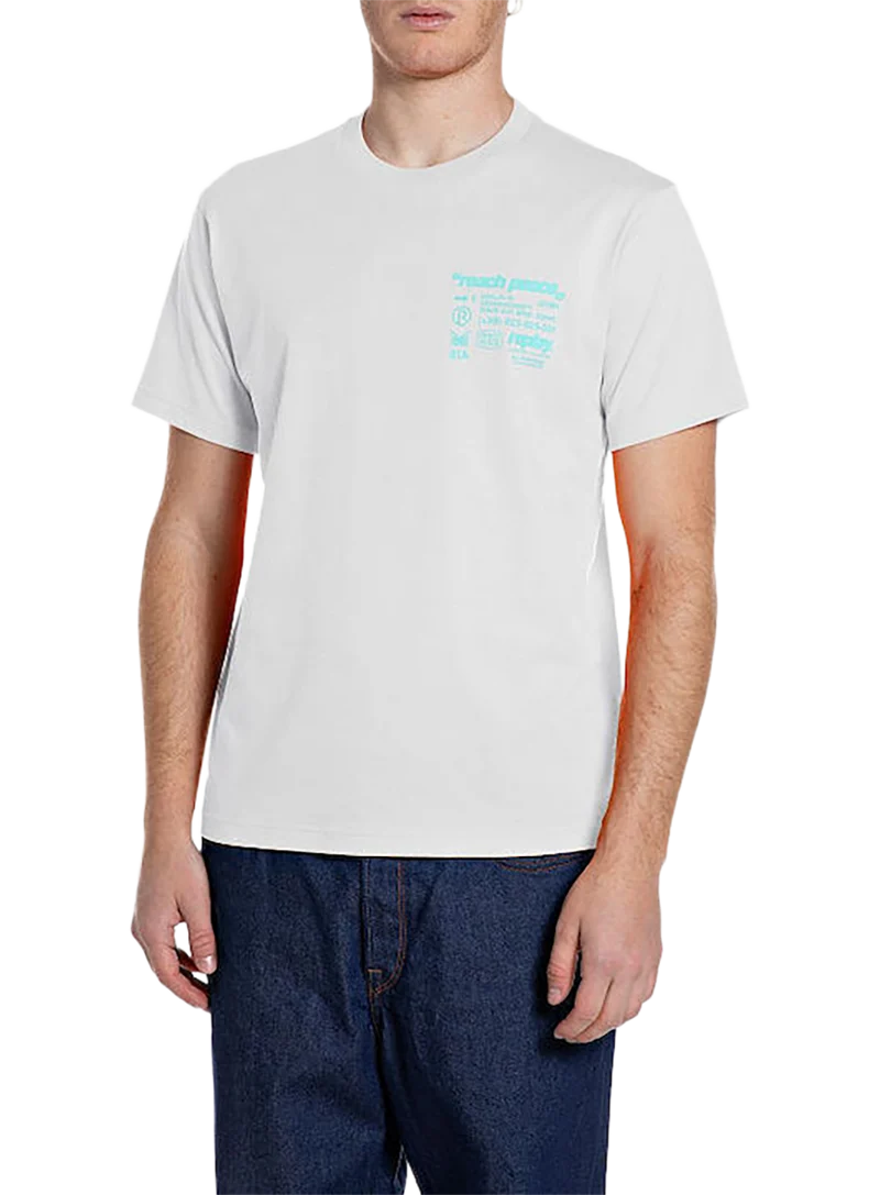 Camiseta De Punto De Algodón Con Inscripciones