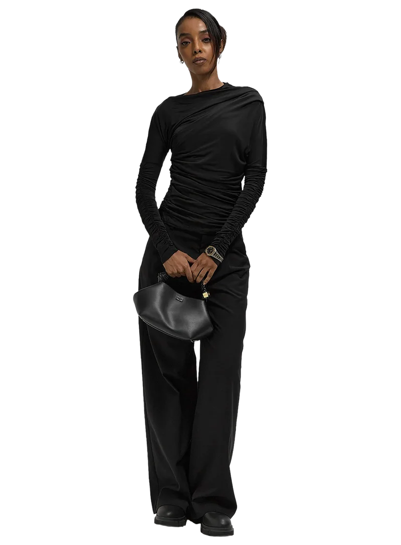 Blusa Fruncida Shiny Jersey