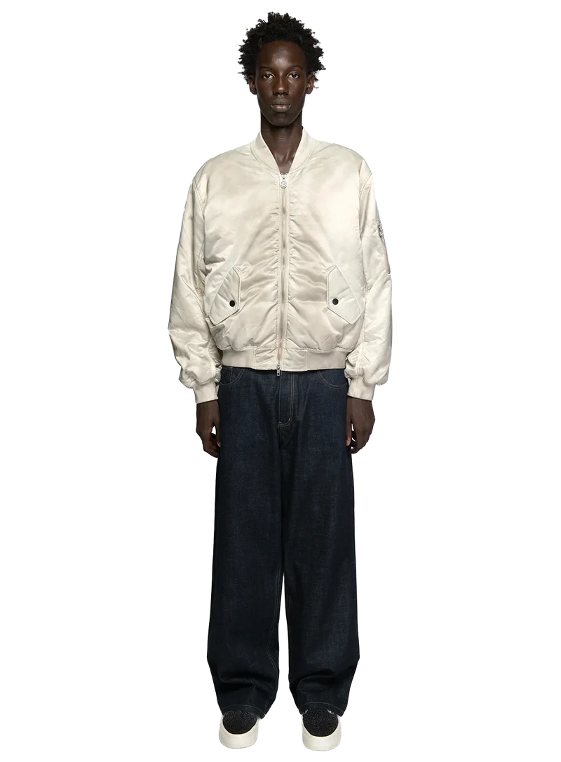 Bomber White Faded